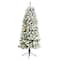5ft. Pre-Lit Flocked Montreal Fir Artificial Christmas Tree, Warm White LED Lights